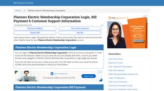 Planters Electric Membership Corporation Login, Bill Payment ...