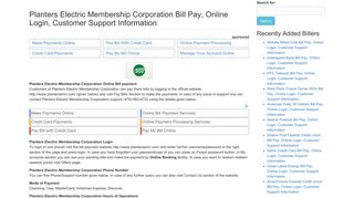 Planters Electric Membership Corporation Bill Pay, Online Login ...