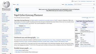 Ysgol Gyfun Gymraeg Plasmawr - Wikipedia