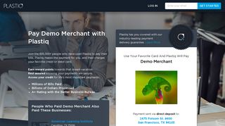 Pay Demo Merchant with Plastiq