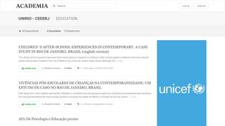 UNIRIO - CEDERJ | EDUCATION - Academia.edu