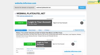 webmail.plateautel.net at WI. Plateau | Your premier telecomm ...