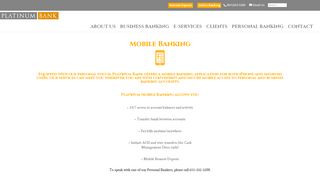 Mobile Banking | Platinum Bank