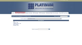 Home: Tax Preparer Courses - Platinum Professional Services