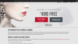 Mobile casino - Platinum Play Online Casino