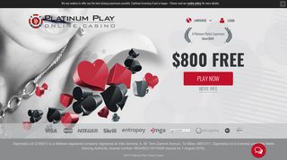 Platinum Play Canada Online Casino | $800 Free