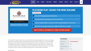 Platinum Play Casino for New Zealand | - Casino Kiwi