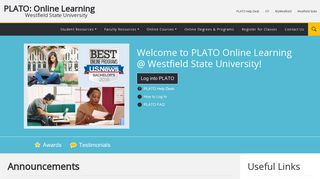 PLATO: ONLINE LEARNING - Westfield State University