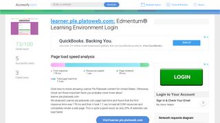 learner.ple.platoweb.com — Edmentum® Learning Environment Login