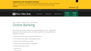 Online Banking - Mobile & Online - Platte Valley Bank of Missouri