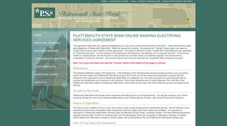 Online Banking Agreement - Plattsmouth State Bank (Plattsmouth, NE)
