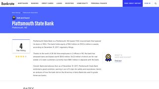 Plattsmouth State Bank Reviews and Ratings - Bankrate.com
