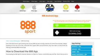 888 Android App - Download the 888 Sports App on your Mobile here
