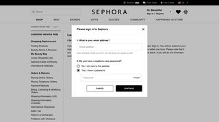 Account Log In FAQs | Sephora