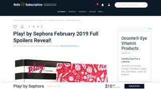 Play! by Sephora February 2019 Full Spoilers Reveal! - hello ...