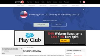 Play Club Casino Bonus + Free Spins for the UK - Gambling.com