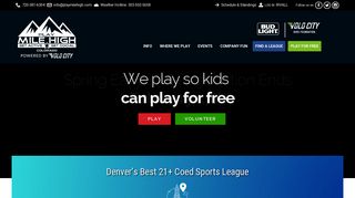 Play Mile High | Denver's best coed social sports leagues