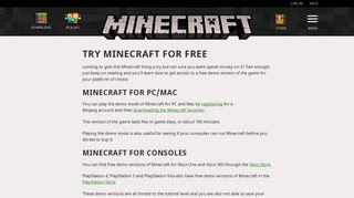 Demo | Minecraft