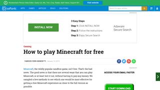 How to play Minecraft for free - Softonic
