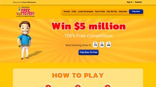 Join Free Lotto Fest & Play Free Lottery Online » Play Lottery for Free