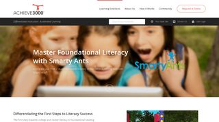 Foundational Literacy Solution - Smarty Ants | Achieve3000