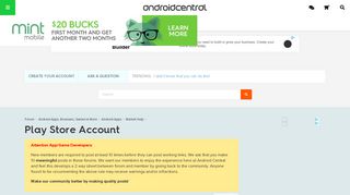 Play Store Account - Android Forums at AndroidCentral.com