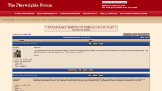 Play Submissions Helper. Is it worth it? - The Playwrights Forum ...