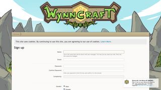 Sign up | Wynncraft Forums