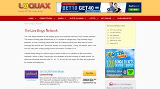Live Bingo Network Bingo Sites - Cozy Games Bingo Sites - Loquax