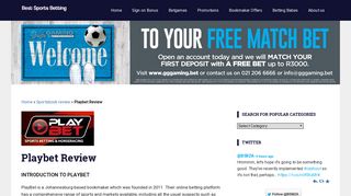 Playbet Review - Best Sports Betting