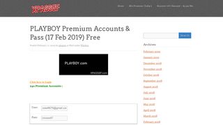 PLAYBOY Premium Accounts & Pass - xpassgf