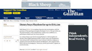 Disney buys Playdom for up to $763.2m | Film | The Guardian