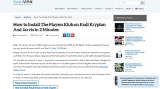 How to Install The Players Klub on Kodi in 2 Minutes - Kodi VPN