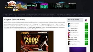 Players Palace Casino - No deposit bonus Blog