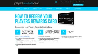 Redeeming your Players Rewards Card is Easy