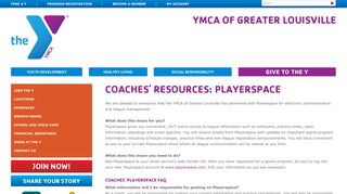 Coaches' Resources: Playerspace | YMCA of Greater Louisville
