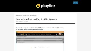 How to download my Playfire Client games – Playfire Support