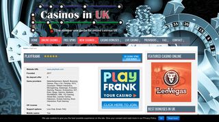 PlayFrank | - Casinos in UK