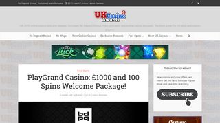 PlayGrand Casino: 150% To £1500 + 50 Bonus Spins!