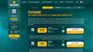 PlayGrand 50 Free Spins » Promotions & No Deposit Offers