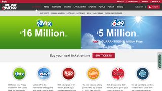 BC Lottery - lottery tickets | PlayNow.com