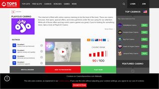 PlayOJO Online Casino Review | CasinoTopsOnline.com