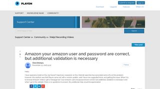 Amazon your amazon user and password are correct ... - Support Center