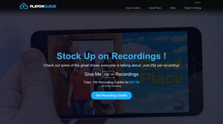 Stock Up On Cloud Recording Credits - PlayOn