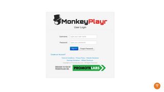 Monkey Playr - User Login