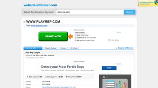 playrep.com at WI. Play Rep | Login - Website Informer