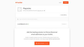 Playsicko - email addresses & email format • Hunter - Hunter.io