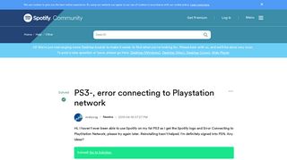 Solved: PS3-, error connecting to Playstation network - The ...