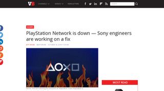 PlayStation Network is down — Sony engineers are ... - VentureBeat