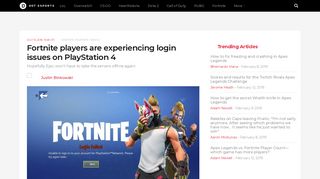 Fortnite players are experiencing login issues on PlayStation 4 | Dot ...